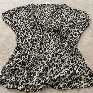 Bleu Rod Beattie size large leopard cover up